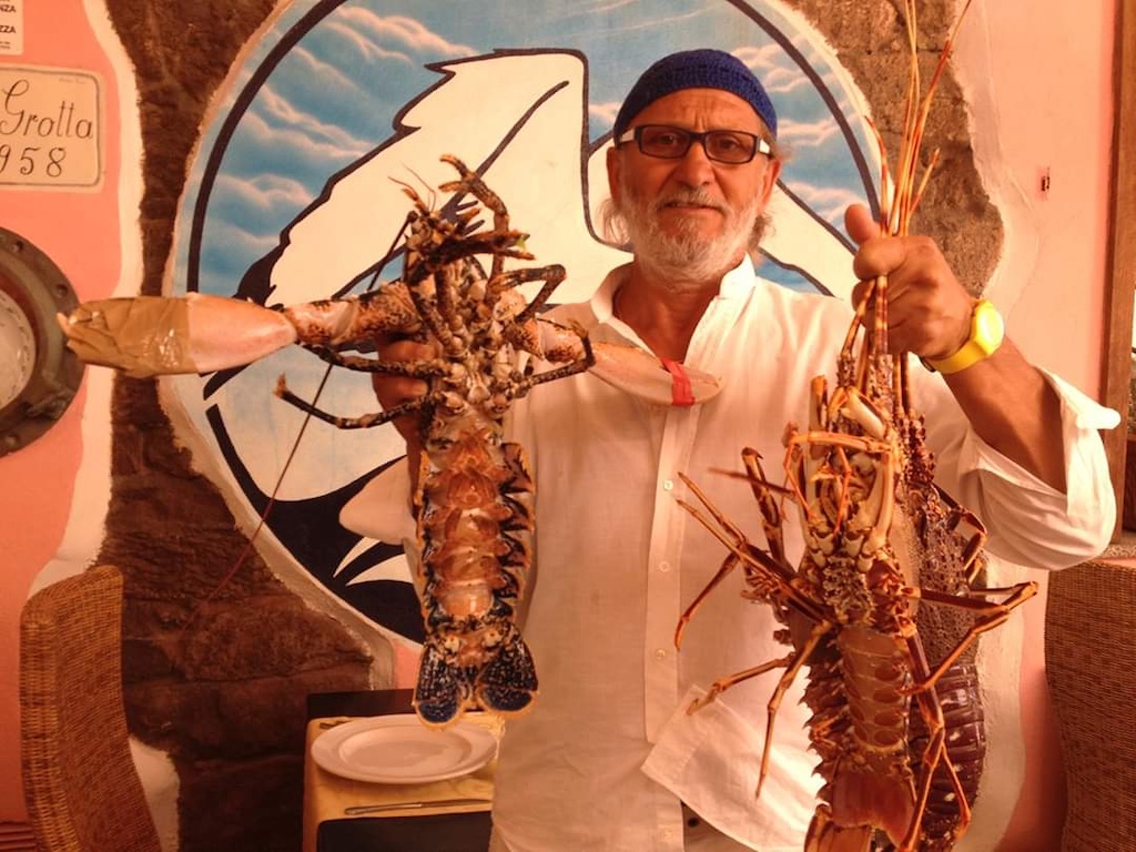 Live lobsters